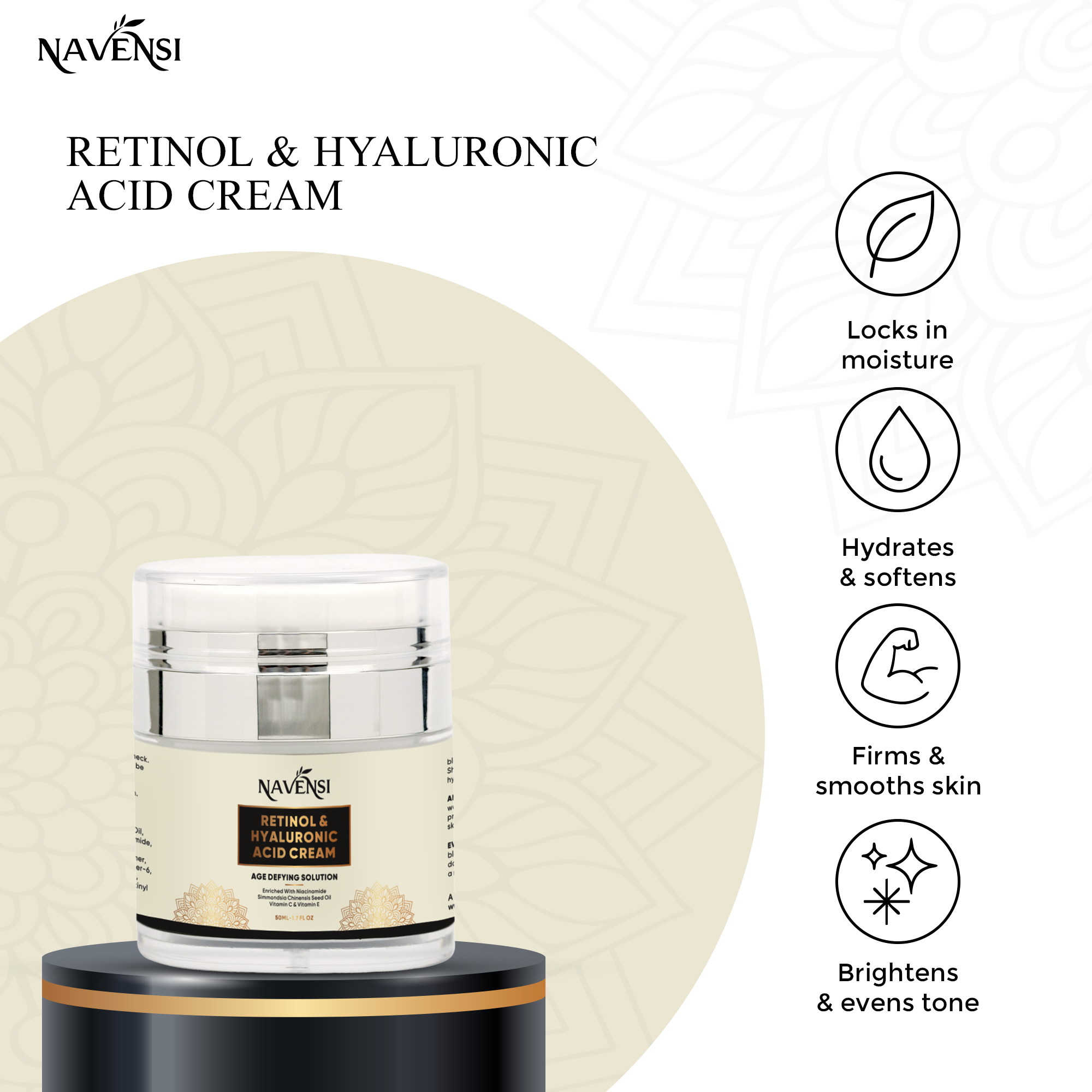 NAVENSI Retinol & Hyaluronic Acid Cream
