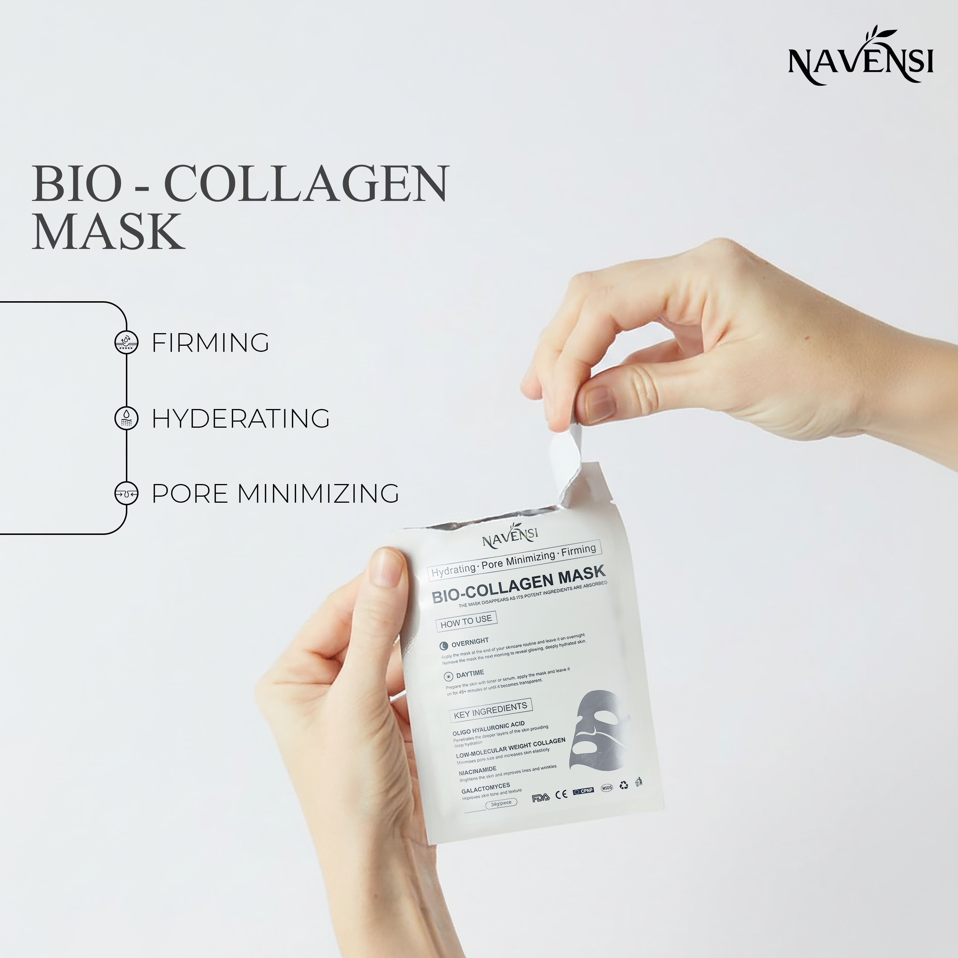 NAVENSI Bio-Collagen Mask (One Box 5 Packs)